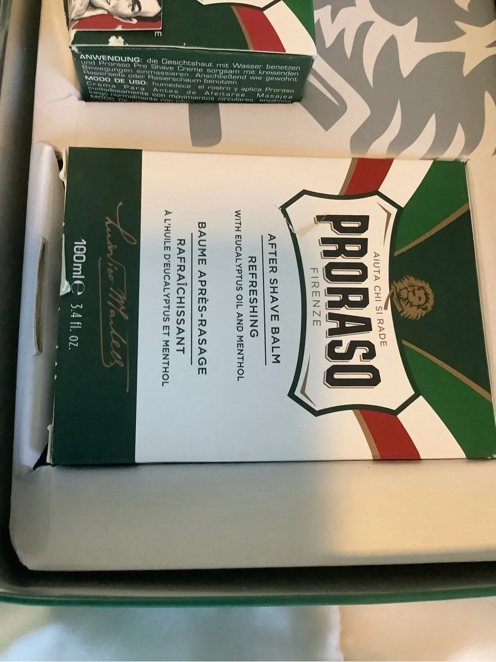 Green Eucalyptus Shaving Cream & Aftershave Balm Set
